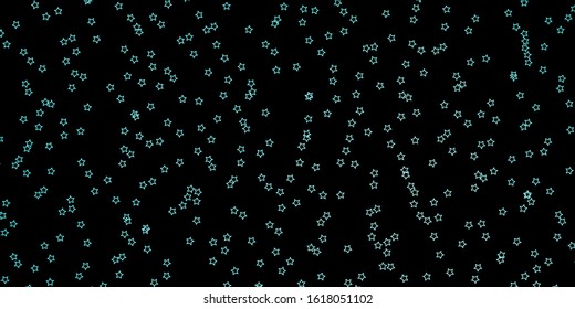 Dark Green vector background with colorful stars. Colorful illustration in abstract style with gradient stars. Design for your business promotion.