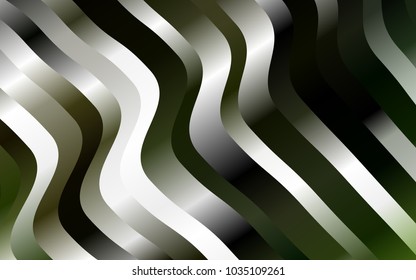 Dark Green vector background with curved circles. An elegant bright illustration with gradient. Marble design for your web site.