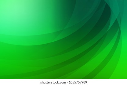 Dark Green vector background with curved circles. Colorful illustration in abstract marble style with gradient. The best blurred design for your business.