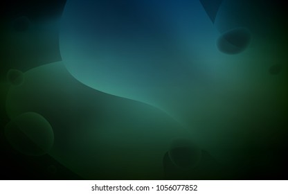 Dark Green vector background with curved circles. A completely new color illustration in memphis style. The elegant pattern for brand book.
