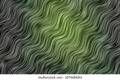 Dark Green vector background with curved circles. Colorful abstract illustration with gradient lines. New composition for your brand book.