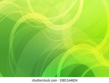 Dark Green vector background with curved circles. Colorful illustration in abstract marble style with gradient. Pattern for your business design.