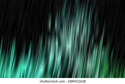Dark Green vector background with curved circles. Blurred geometric sample with gradient bubbles.  Textured wave pattern for backgrounds.