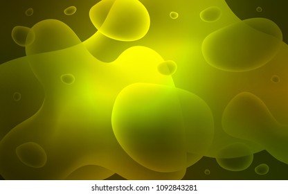 Dark Green vector background with curved circles. A completely new color illustration in memphis style. A completely new template for your business design.