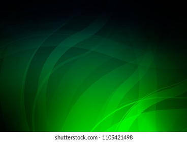 Dark Green vector background with curved circles. Creative geometric illustration in marble style with gradient. A completely new template for your business design.