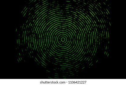 Dark Green vector background with curved circles. Shining crooked illustration in marble style. A completely new marble design for your business.