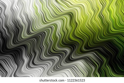 Dark Green vector background with curved circles. A completely new color illustration in marble style. A new texture for your  ad, booklets, leaflets.