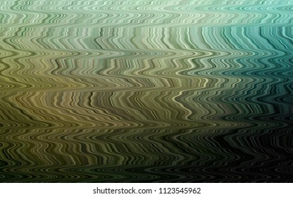 Dark Green vector background with curved circles. Creative geometric illustration in marble style with gradient. The best blurred design for your business.