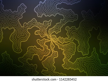 Dark Green vector background with curved circles. Brand new colored illustration in marble style with gradient. Marble style for your business design.