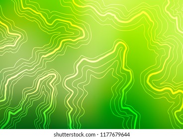 Dark Green vector background with curved circles. Creative geometric illustration in marble style with gradient. The best blurred design for your business.
