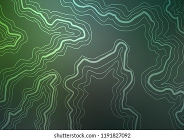 Dark Green vector background with curved circles. Colorful illustration in abstract marble style with gradient. Marble design for your web site.