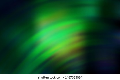 Dark Green vector background with curved lines. A completely new colorful illustration in simple style. The best colorful design for your business.