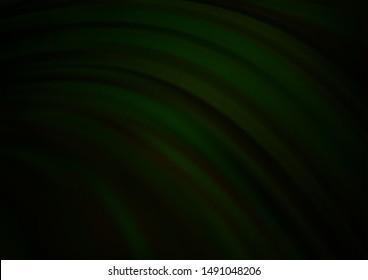 Dark Green vector background with curved circles. Brand new colored illustration in marble style with gradient. Pattern for your business design.
