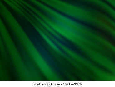 Dark Green vector background with curved circles. An elegant bright illustration with gradient. A completely new marble design for your business.