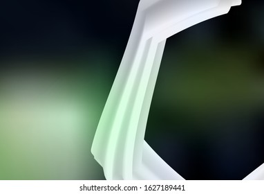 Dark Green vector background with curved lines. A circumflex abstract illustration with gradient. Abstract style for your business design.