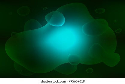 Dark Green vector background with curved circles. Modern gradient abstract illustration with bandy lines. New composition for your brand book.