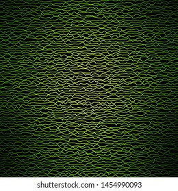 Dark Green vector background with curves. Colorful illustration in abstract style with bent lines. Pattern for booklets, leaflets.