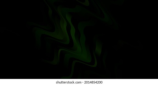 Dark Green vector background with curves. Bright illustration with gradient circular arcs. Design for your business promotion.