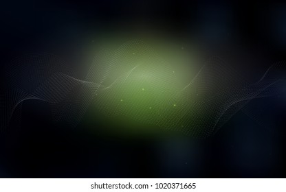 Dark Green vector background with dots. Beautiful colored illustration with blurred circles in nature style. Pattern can be used as texture of water, rain drops.