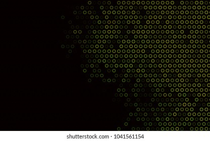 Dark Green vector  background with dots. Blurred decorative design in abstract style with bubbles. The pattern can be used for aqua ad, booklets.