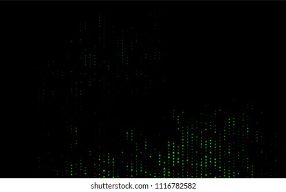 Dark Green vector  background with dots. Blurred bubbles on abstract background with colorful gradient. Pattern can be used as texture of water, rain drops.