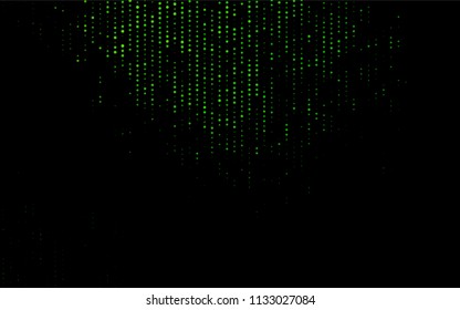 Dark Green vector  background with dots. Beautiful colored illustration with blurred circles in nature style. Completely new template for your brand book.