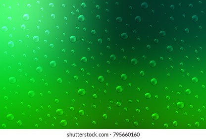 Dark Green vector background with dots. Illustration with set of shining colorful abstract circles. Beautiful design for your business natural advert.