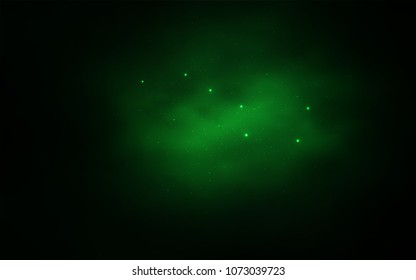 Dark Green vector background with galaxy stars. Modern abstract illustration with Big Dipper stars. Best design for your ad, poster, banner.