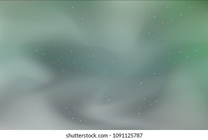 Dark Green vector background with galaxy stars. Modern abstract illustration with Big Dipper stars. Template for cosmic backgrounds.