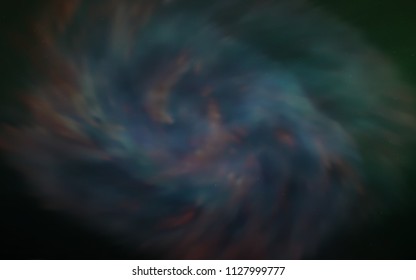 Dark Green vector background with galaxy stars. Blurred decorative design in simple style with galaxy stars. Pattern for astronomy websites.