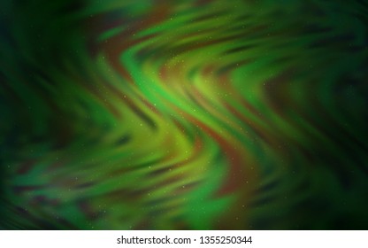 Dark Green vector background with galaxy stars. Modern abstract illustration with Big Dipper stars. Smart design for your business advert.