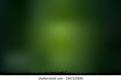 Dark Green vector background with galaxy stars. Modern abstract illustration with Big Dipper stars. Smart design for your business advert.