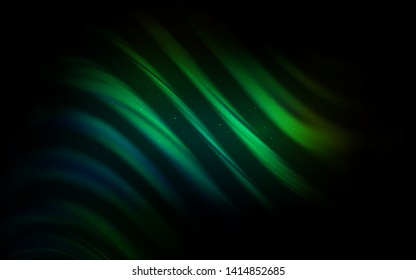 Dark Green vector background with galaxy stars. Shining colored illustration with bright astronomical stars. Smart design for your business advert.