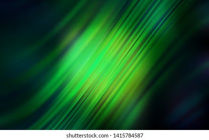 Dark Green vector background with galaxy stars. Modern abstract illustration with Big Dipper stars. Smart design for your business advert.