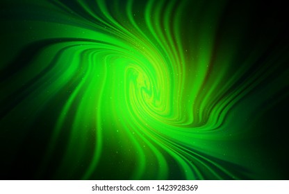 Dark Green vector background with galaxy stars. Modern abstract illustration with Big Dipper stars. Best design for your ad, poster, banner.
