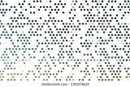 Dark Green vector background with hexagons. Illustration with set of colorful hexagons. Pattern can for your ad, booklets.