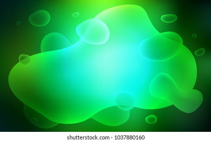 Dark Green vector background with lamp shapes. An elegant bright illustration with gradient. The best blurred design for your business.