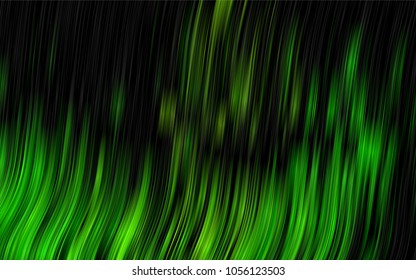 Dark Green vector background with lamp shapes. Colorful abstract illustration with gradient lines. The best blurred design for your business.