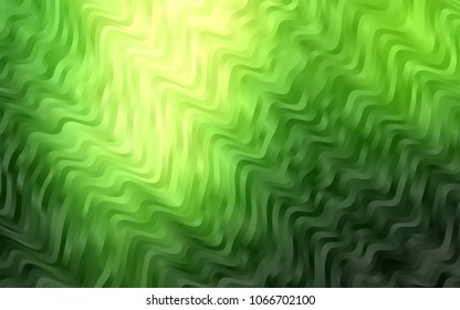 Dark Green vector background with lamp shapes. An elegant bright illustration with gradient. Textured wave pattern for backgrounds.