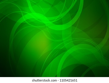 Dark Green vector background with lamp shapes. Creative geometric illustration in marble style with gradient. A completely new template for your business design.