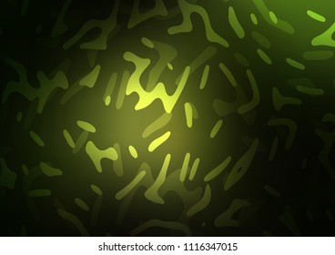 Dark Green vector background with lamp shapes. Creative illustration in halftone marble style with gradient. A completely new template for your business design.