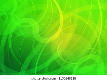Dark Green vector background with lamp shapes. Blurred geometric sample with gradient bubbles.  A new texture for your  ad, booklets, leaflets.