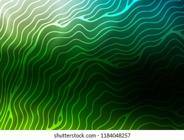 Dark Green vector background with lamp shapes. Creative illustration in halftone marble style with gradient. The template for cell phone backgrounds.