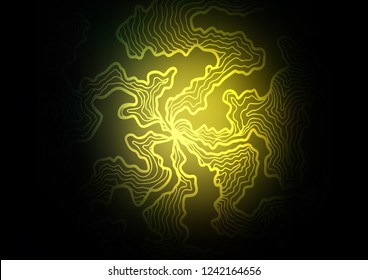 Dark Green vector background with lamp shapes. Shining crooked illustration in marble style. Marble style for your business design.