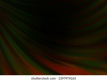 Dark Green vector background with lamp shapes. Colorful abstract illustration with gradient lines. The elegant pattern for brand book.