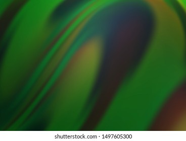 Dark Green vector background with lamp shapes. Glitter abstract illustration with wry lines. The template for cell phone backgrounds.