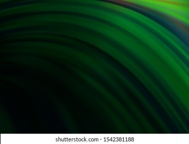 Dark Green vector background with lamp shapes. Glitter abstract illustration with wry lines. A new texture for your  ad, booklets, leaflets.