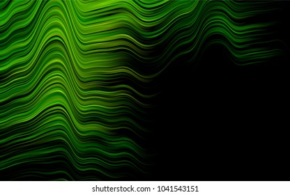 Dark Green vector background with lava shapes. Shining crooked illustration in marble style. The best blurred design for your business.