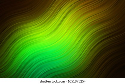 Dark Green vector background with lava shapes. Creative geometric illustration in marble style with gradient. New composition for your brand book.