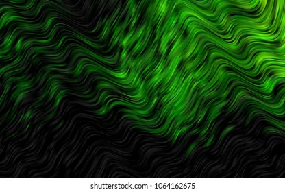 Dark Green vector background with lava shapes. Creative illustration in halftone marble style with gradient. A completely new marble design for your business.